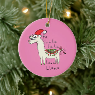 Décoration En Céramique Llama Christmas Enfants mignonne Drôle
