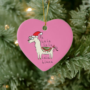 Décoration En Céramique Llama Christmas Enfants mignonne Drôle