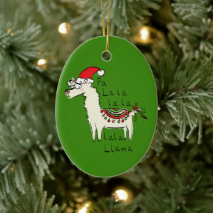 Décoration En Céramique Llama Christmas Enfants mignonne Drôle