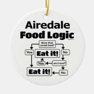 Décoration En Céramique Logique alimentaire Airedale Terrier