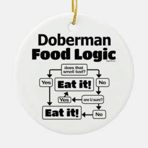 Décoration En Céramique Logique alimentaire Doberman
