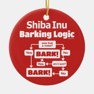 Décoration En Céramique Logique d'écorçage Shiba Inu