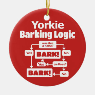 Décoration En Céramique Logique d'écorçage Yorkie