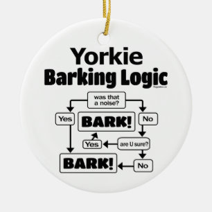 Décoration En Céramique Logique d'écorçage Yorkie