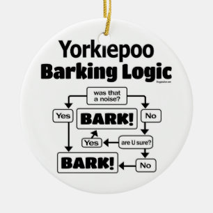 Décoration En Céramique Logique d'écorçage Yorkiepoo