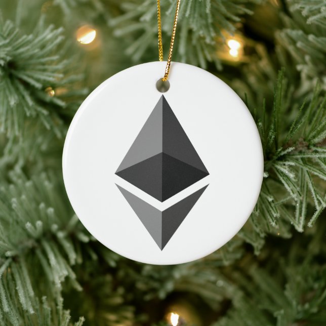 Décoration En Céramique Logo de chaîne de blocage de cryptomonnaie Ethereu (Arbre)