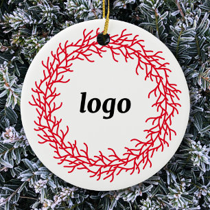 Décoration En Céramique Logo de la couronne rouge et blanche