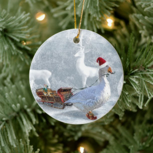 Décoration En Céramique L'Oie de Noël