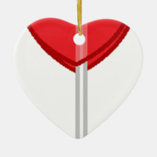 Décoration En Céramique lollipop à coeur rouge