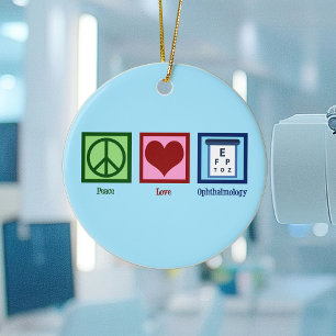 Décoration En Céramique L'ophtalmologie de l'amour pour la paix