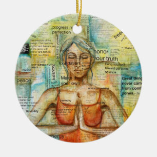 Décoration En Céramique L'ornement d'art "Namaste"