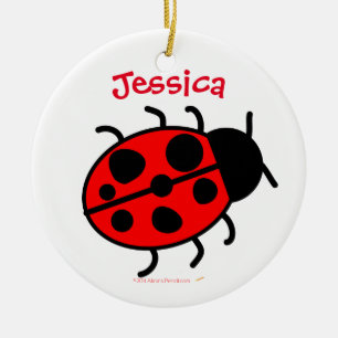 Décoration En Céramique L'ornement de Noël de coccinelle ajoutent votre