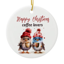 L'Ornement de Noël des amateurs de café Joyeux Noë