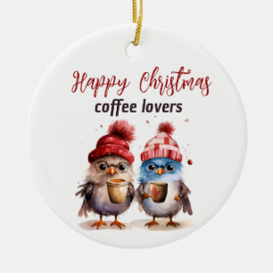 Décoration En Céramique L'Ornement de Noël des amateurs de café Joyeux Noë
