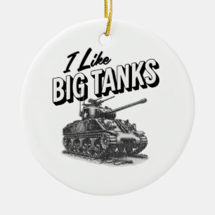 Décoration En Céramique L'Ornement de Noël des chars militaires peut être 