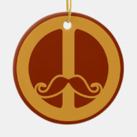L'ornement personnalisé Peace Stache