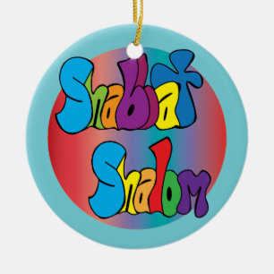 Décoration En Céramique L'Ornement Shabbat Shalom