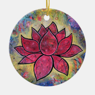 Décoration En Céramique Lotus Blossom Flower intitulé Transcend