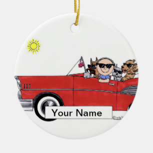 Décoration En Céramique Louveur de voiture - Homme