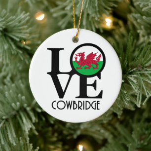 Décoration En Céramique LOVE Cowbridge Wales