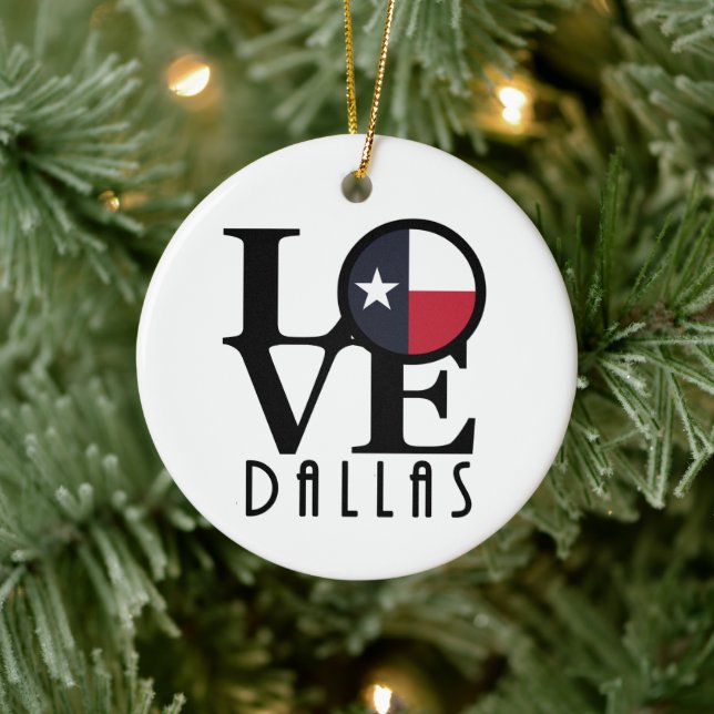 Décoration En Céramique LOVE Dallas Texas (Arbre)