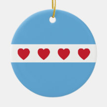 Love de Chicago | Ceramic Ornament