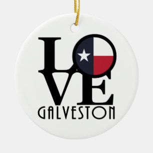 Décoration En Céramique LOVE Galveston Texas