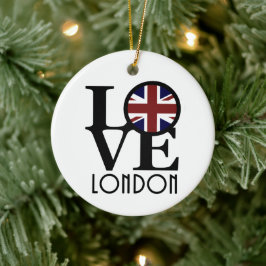 Décoration En Céramique LOVE London (drapeau britannique)