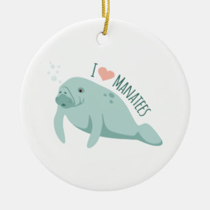 Décoration En Céramique Love Manatees