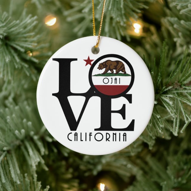 Décoration En Céramique LOVE Ojai California (Arbre)