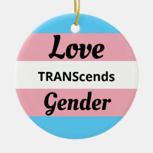 Décoration En Céramique Love TRANScends Genre - Pride transgenre