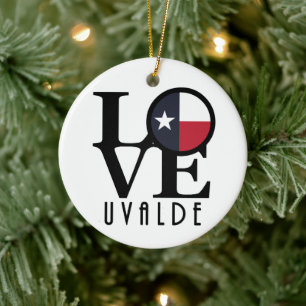 Décoration En Céramique LOVE Uvalge Texas
