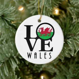 Décoration En Céramique LOVE Wales