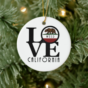 Décoration En Céramique LOVE Weed California
