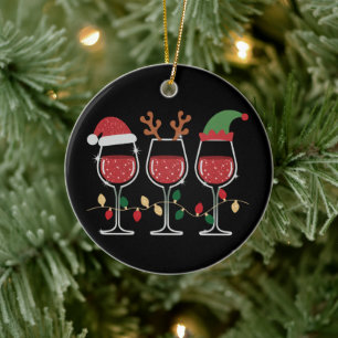 Décoration En Céramique Lumières de Noël Verre à Vin Fête de Noël Boire