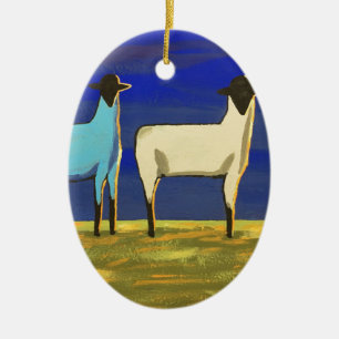 Décoration En Céramique Lundi bleu