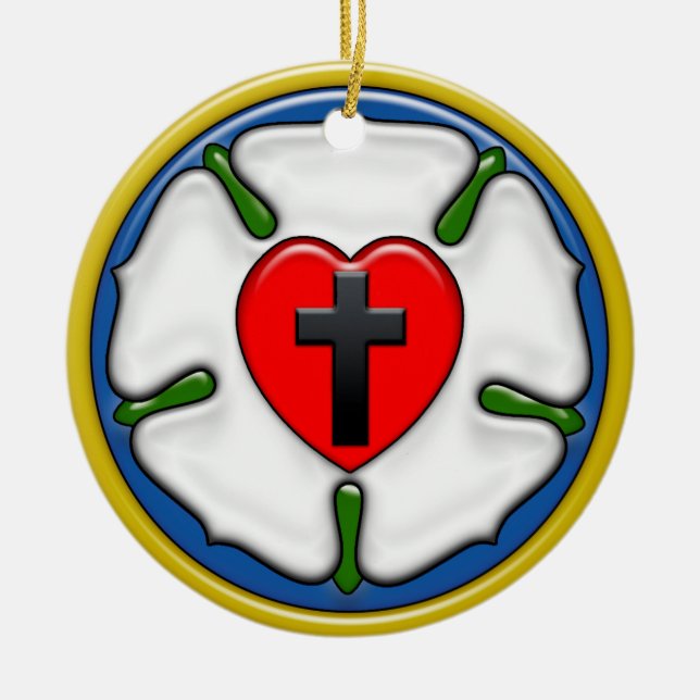 Décoration En Céramique Luther, Rose, (Devant)