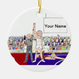 Décoration En Céramique Lutteur - homme
