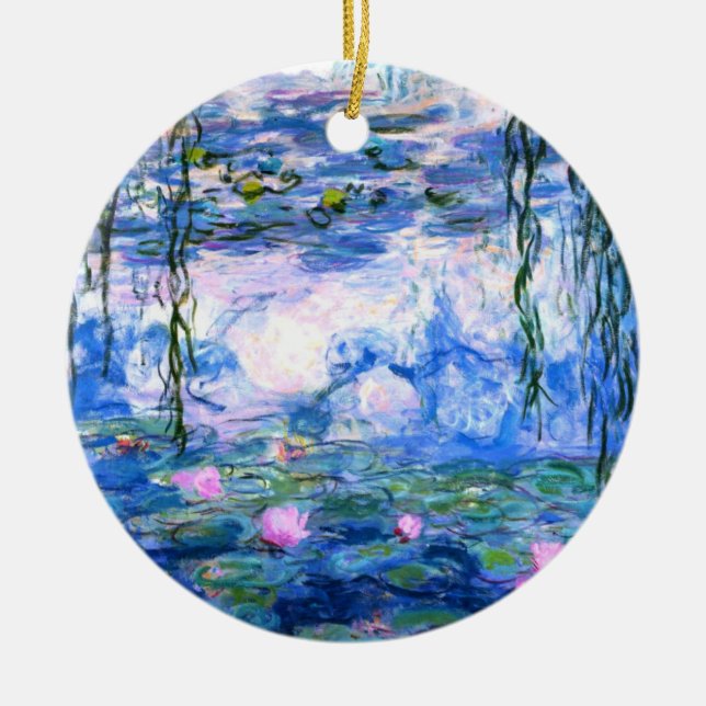 Décoration En Céramique Lys d'eau rose Monet (Devant)