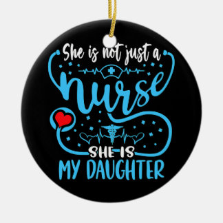 Décoration En Céramique Ma fille est une infirmière fière infirmière mère 