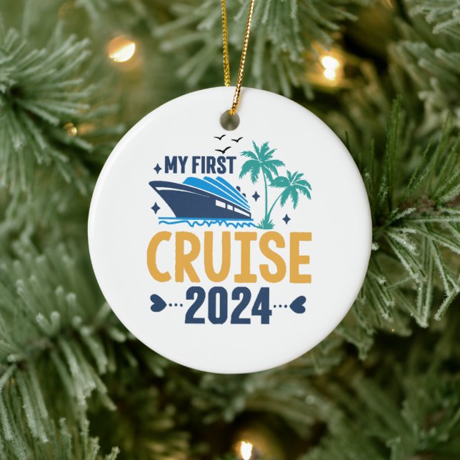 Décoration En Céramique Ma première croisière 2024 (Arbre)