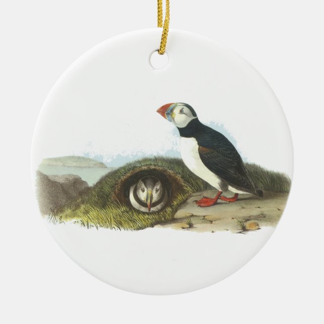 Décoration En Céramique Macareux atlantique, John Audubon (Devant)