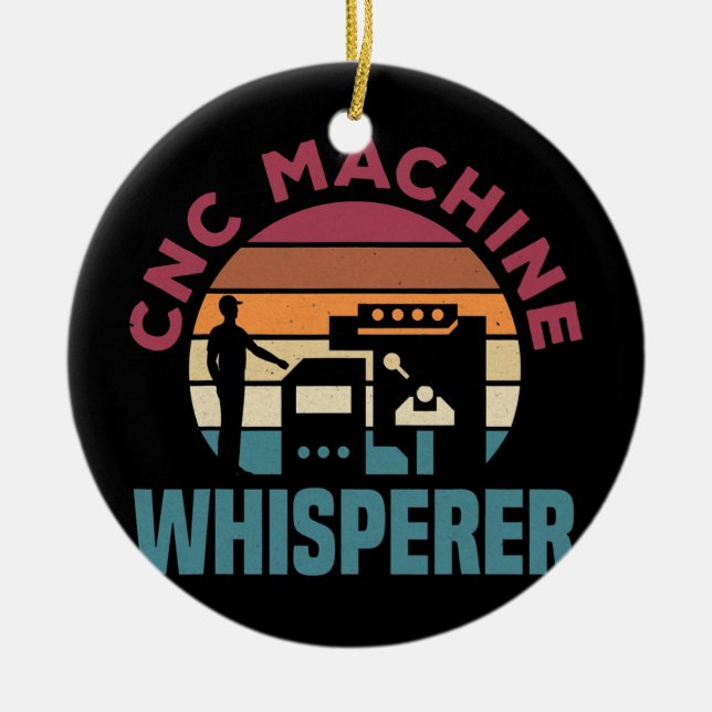 Décoration En Céramique Machiniste Cnc Métalworker Machine CNC (Devant)