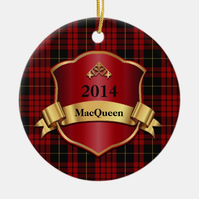 Décoration En Céramique MacQueen Tartan Plaid (Devant)