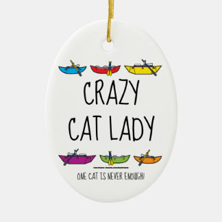 Décoration En Céramique Madame folle de chat - Catarafters
