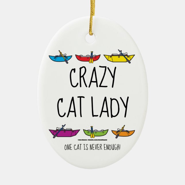 Décoration En Céramique Madame folle de chat - Catarafters (Devant)