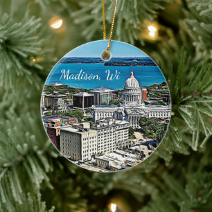 Décoration En Céramique Madison, Wisconsin Photographie Noël
