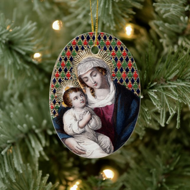 Décoration En Céramique Madonna and Child (DPT 001) (Arbre)