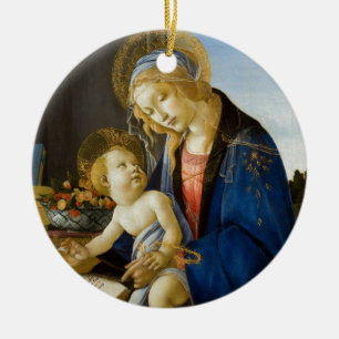 Décoration En Céramique Madonna du livre par Botticelli