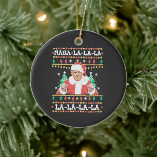 Décoration En Céramique Maga La La La Trump Noël Inauguration 47e